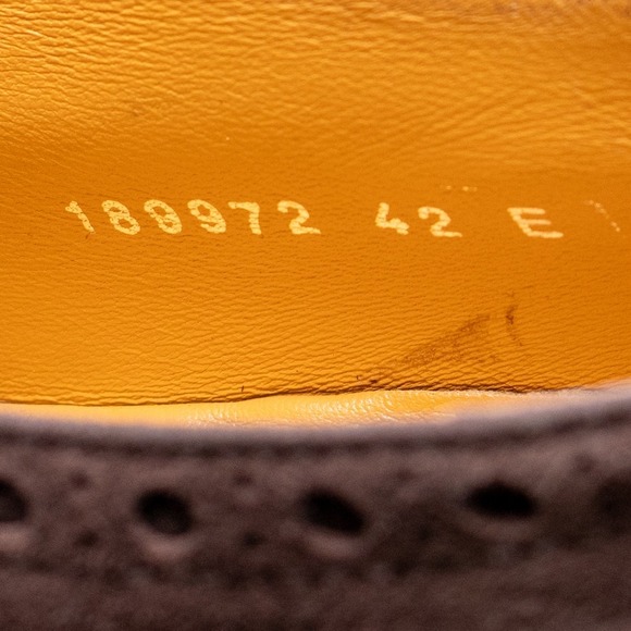 Gucci Men\'s Brown Suede Wingtip Oxford Brogue‎  Shoes – Size 42 E/US 9